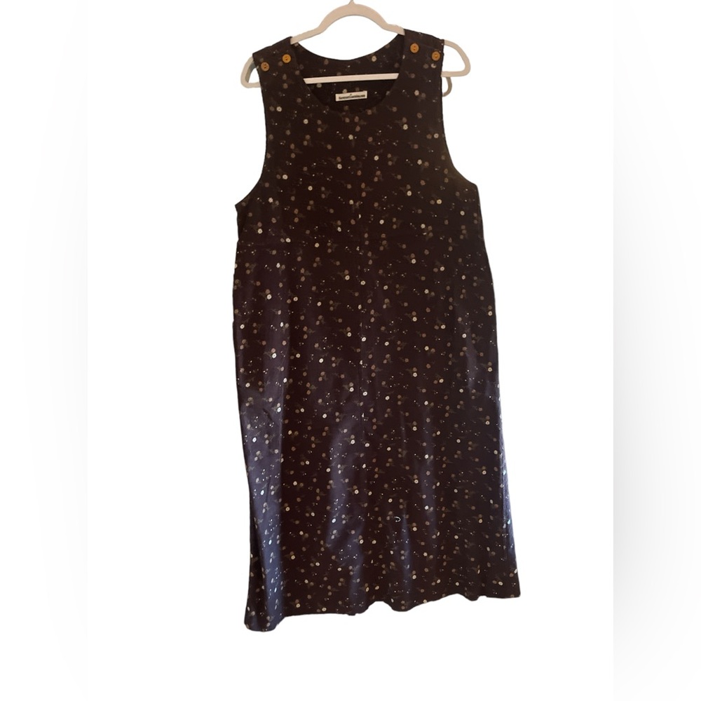 Serengeti Catalog Floral Paisley Corduroy Jumper Dress Midi